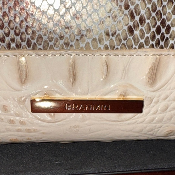 Brahmin Cream and Brown Textured Crossbody Bag - Picture 4 of 13